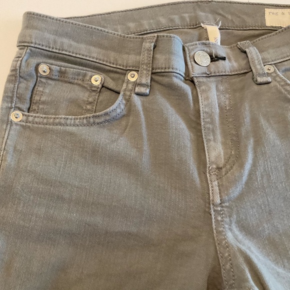 Rag & Bone Jeans, Grey, Mid Rise, Skinny, 5-Pocket, With Stretch, Size 26 - Picture 4 of 16